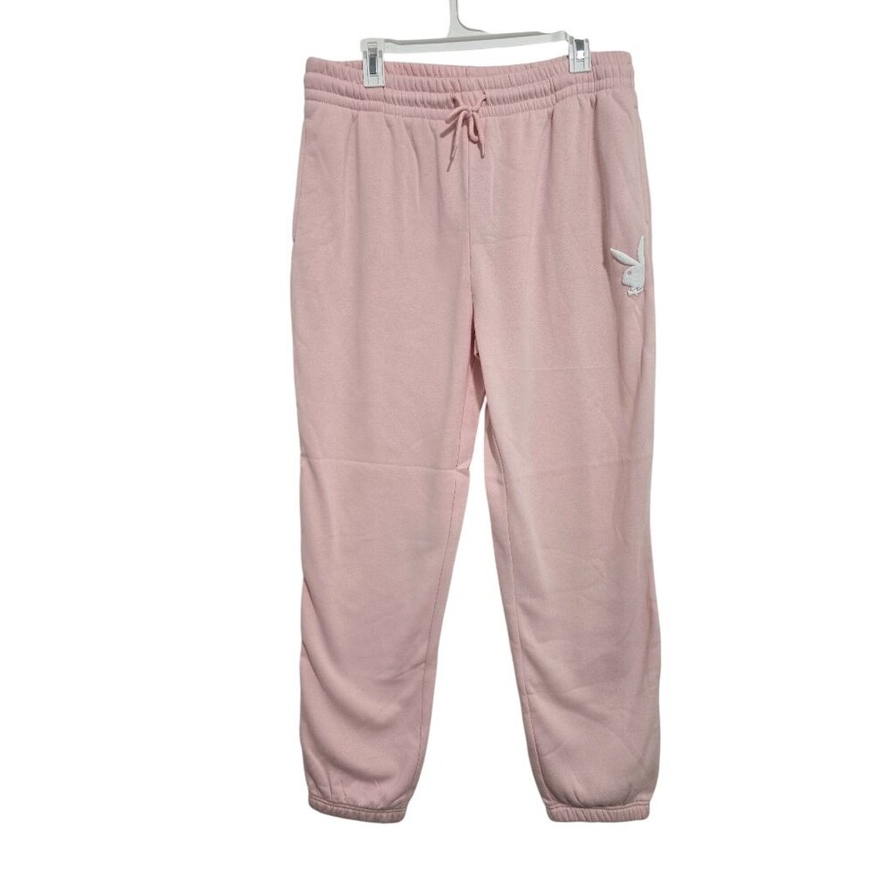 PLAYBOY Logo Sweatpants In Pink Color Size Medium‎